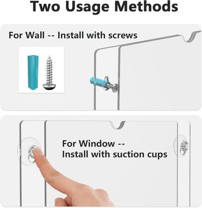 Acrylic Sign Holder 8.5“x11” with Suction Cup and Screws