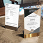 Acrylic Sign Holder with Metal Bases