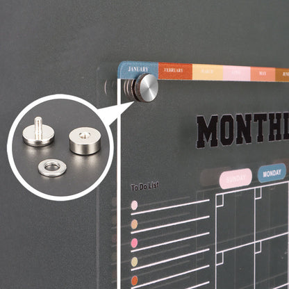 No Drilling;4pcs strong in extra-thick magnets,Easy installation
