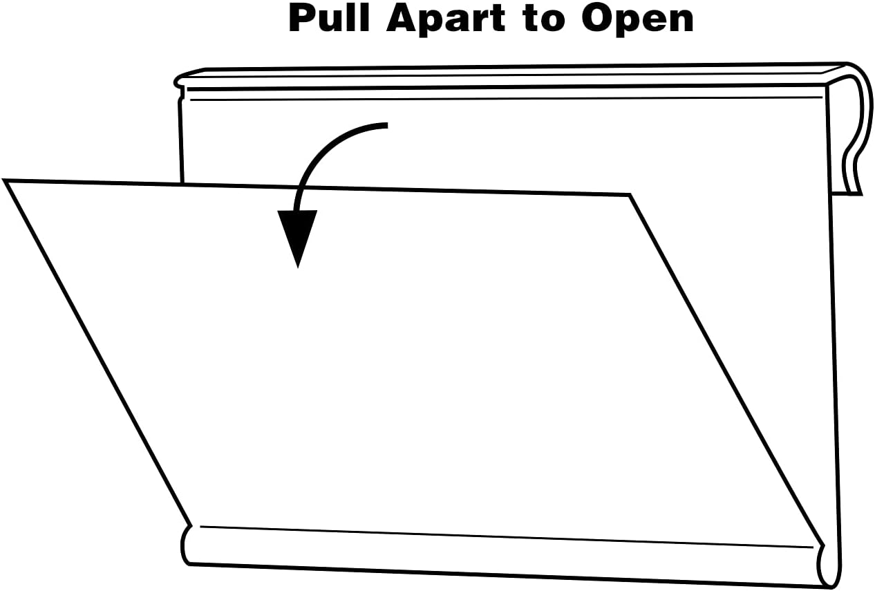 pull apart to open  Plastic Label Holders