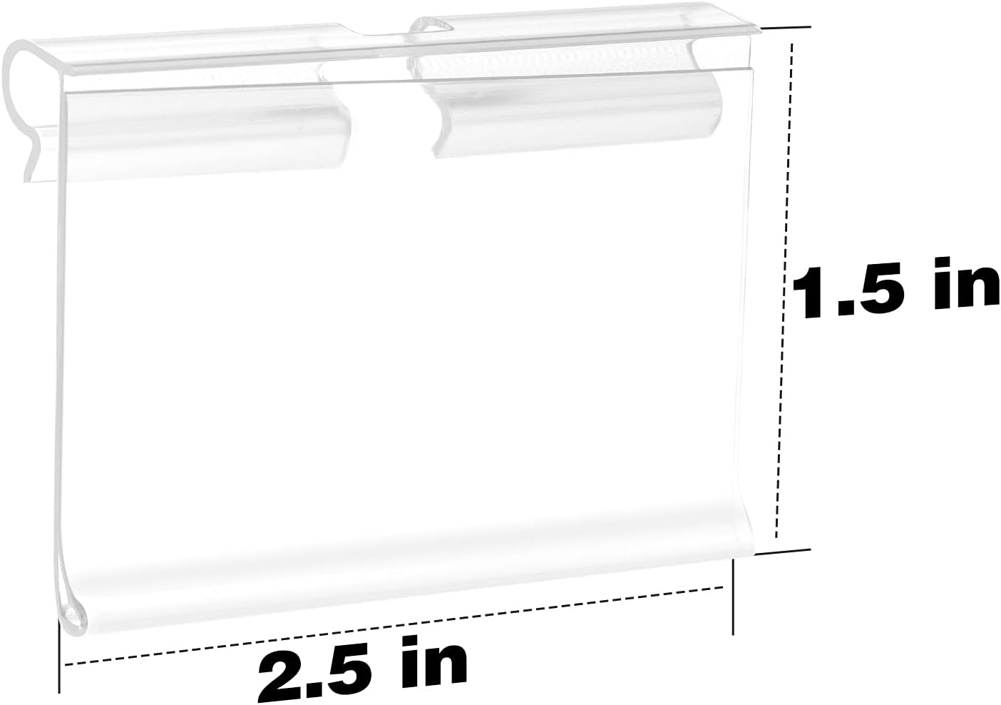 Plastic Label Holders Clear size is 2.5"x1.5" 