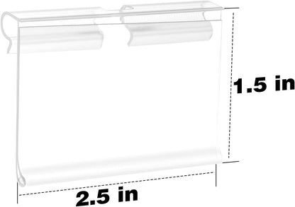 Plastic Label Holders Clear size is 2.5"x1.5" 