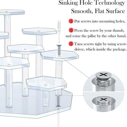 Multilevel Acrylic Risers for Display